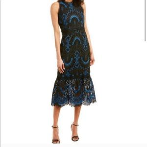 Shoshanna Anthropologie midnight sheath dress NWOT